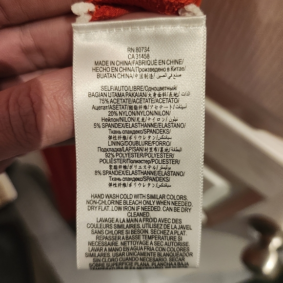 BCBG Max Azaria Dark Orange NWOT Cut Out Dress Size 4 - Picture 9 of 9